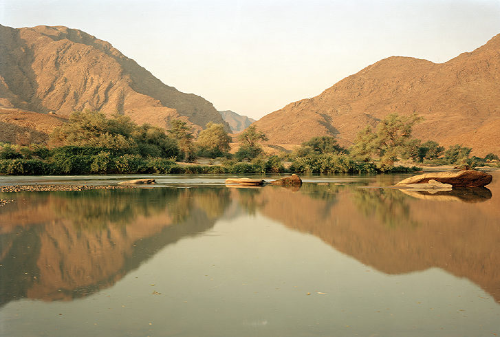 at the river