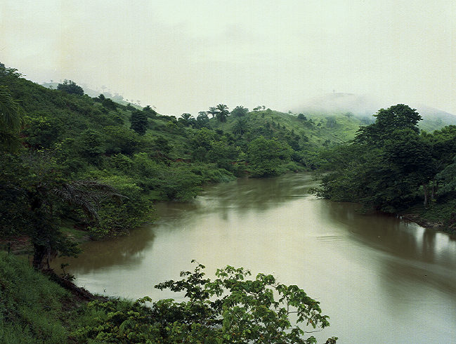 at the river